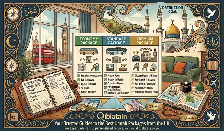 Visit 'Types of Umrah Package Explained: How to Choose the Right One from the UK' Post for full Detail